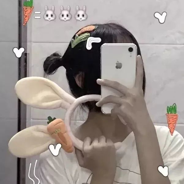 女生头像1127带贴纸涂鸦可爱女生头像