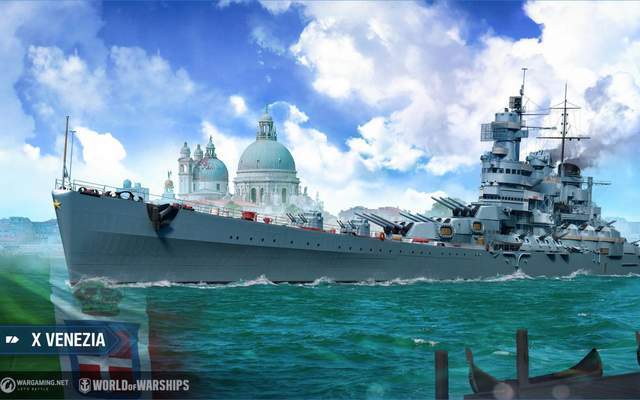 意大利巡洋舰科技线的x级船"威尼斯"号,装备15门"意大利炮",你值得