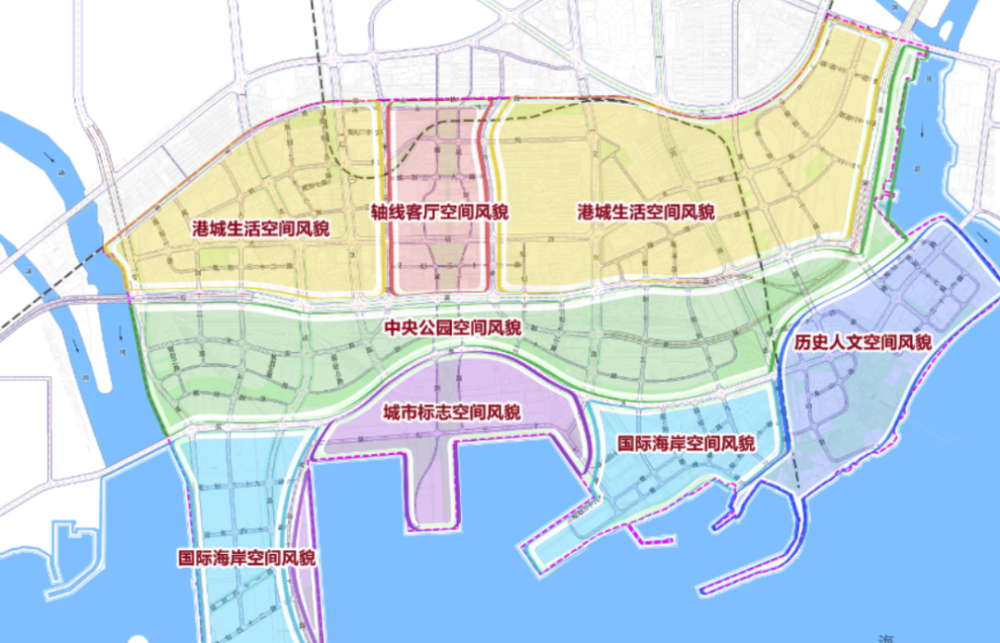 国际游艇区,中央商务区和中央文化区 秦皇岛市西港片区控制性详细规划