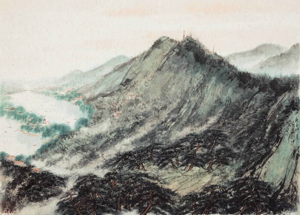 叶茂中《虎踞龙盘今胜昔 设色纸本 镜心 68×95cm 2020年