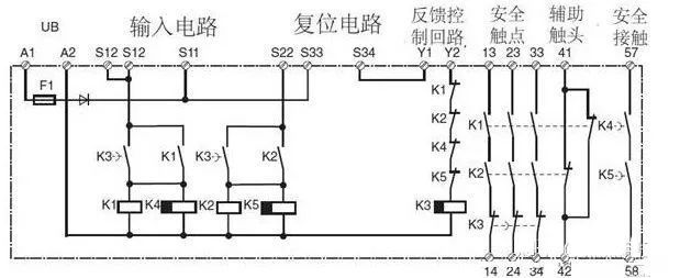 安全继电器工作原理,接线图,使用方法图解