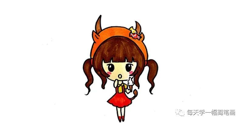 每天学一幅简笔画-金牛座画法