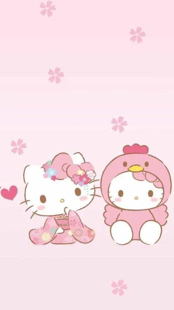 世界上最可爱的猫!hello kitty 13款和风日系手机壁纸
