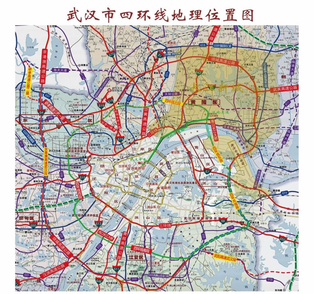 武汉最宽环线——四环线下月主线贯通