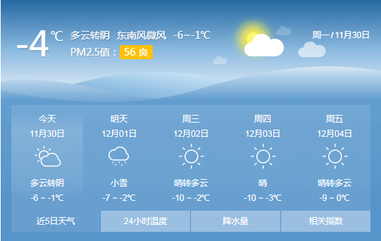 小雪!未来3天,隰县天气