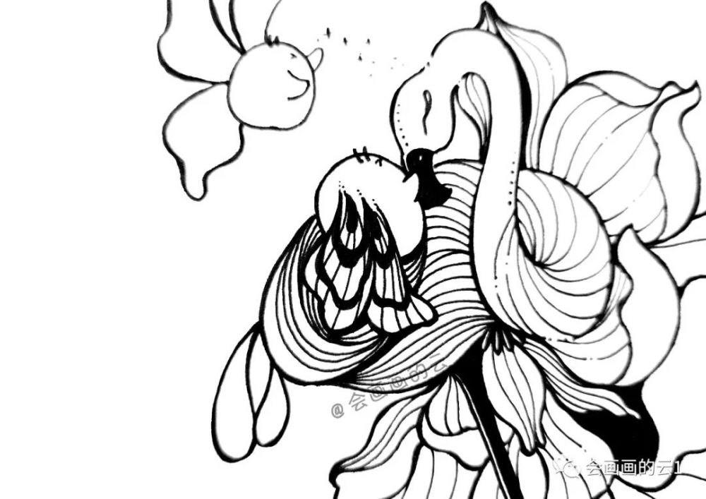 画法虽然简单,但是效果却很惊艳,教你用一支笔画线描画