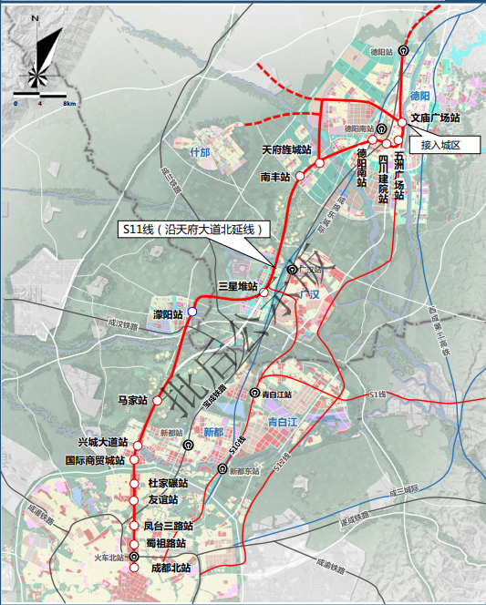 天府大道北延线总体规划公布涉s11线最新站点等重磅信息