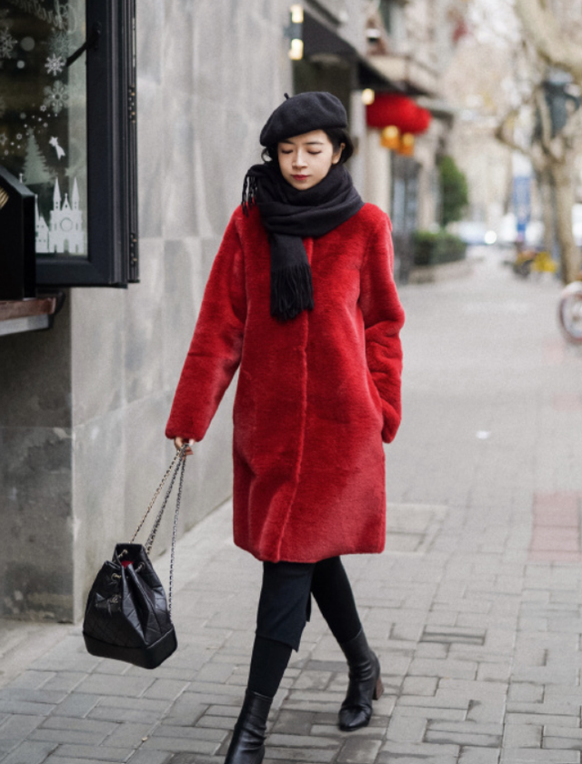 冬天把"红色"穿出高级感,三木博主的穿搭套路很实用