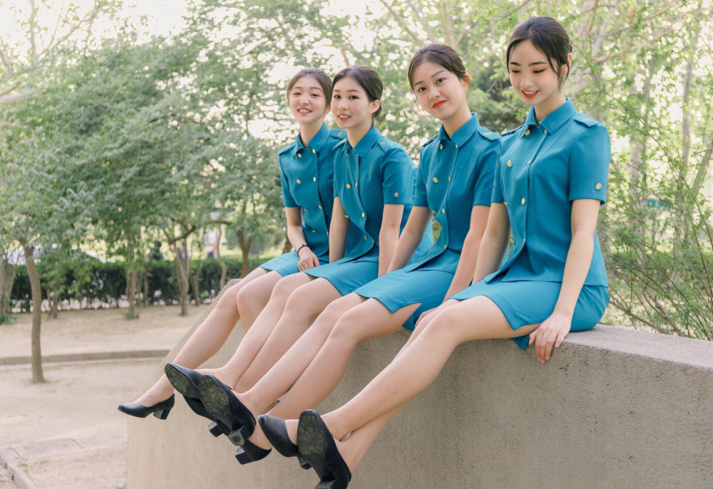 中国民航大学乘务专业女生,她们以后也会成为民航业的