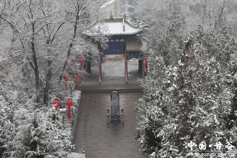 甘谷初冬雪景美如画_腾讯新闻