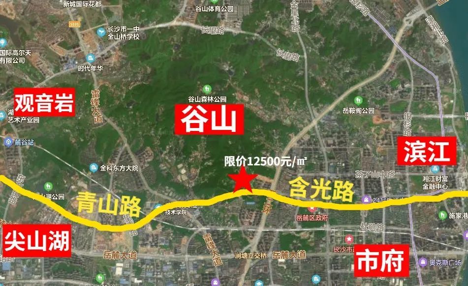 极目远眺,即是6400亩的 谷山森林公园,视野开阔.