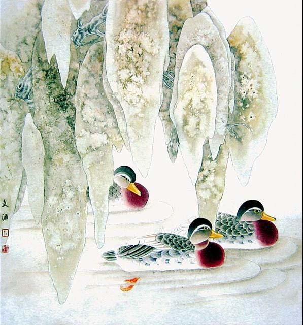左文汇精品工笔花鸟国画作品欣赏(图