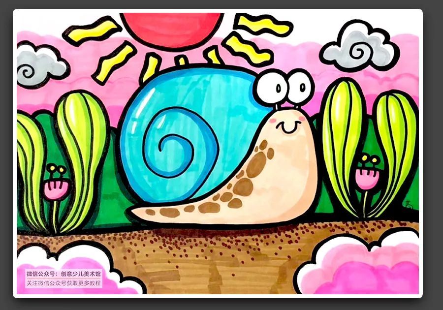 素材分享学会色彩的搭配水彩笔马克笔范画参考合集
