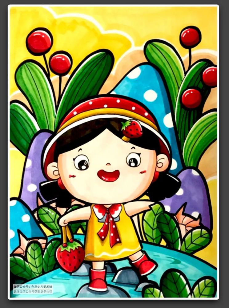 素材分享学会色彩的搭配水彩笔马克笔范画参考合集