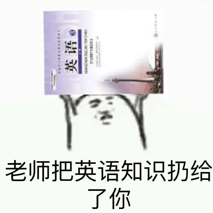 表情包:老师把语文知识扔给了你!