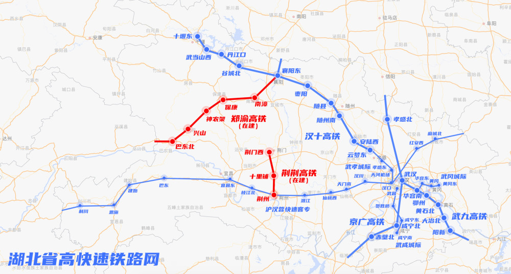 湖北省高铁城际铁路网