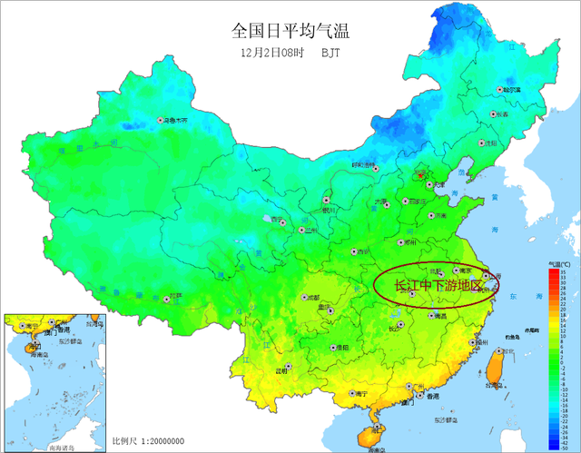 分布图从"候平均气温"法划分四季的标准来看,其他三个季节也有相应的