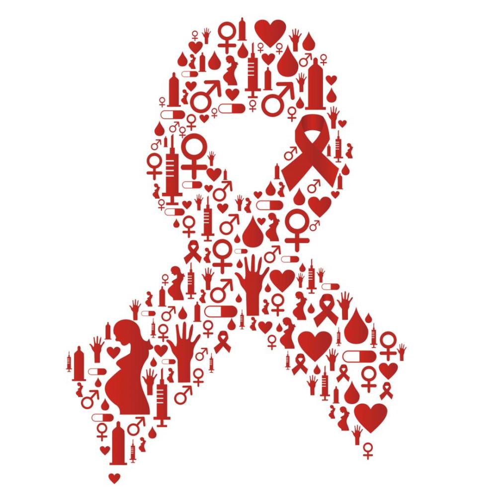 世界艾滋病日标志红绸带