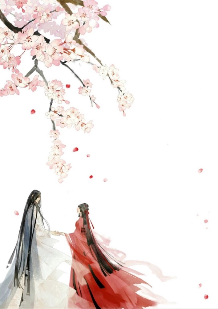 古风 美女 花朵 背影 图片