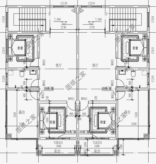 农村两兄弟合并别墅设计图,建起来霸气的不行,成为全村的骄傲