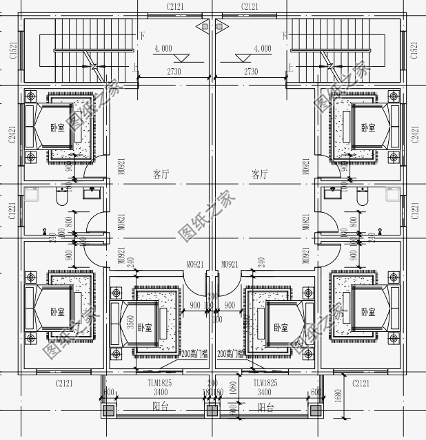 农村两兄弟合并别墅设计图,建起来霸气的不行,成为全村的骄傲