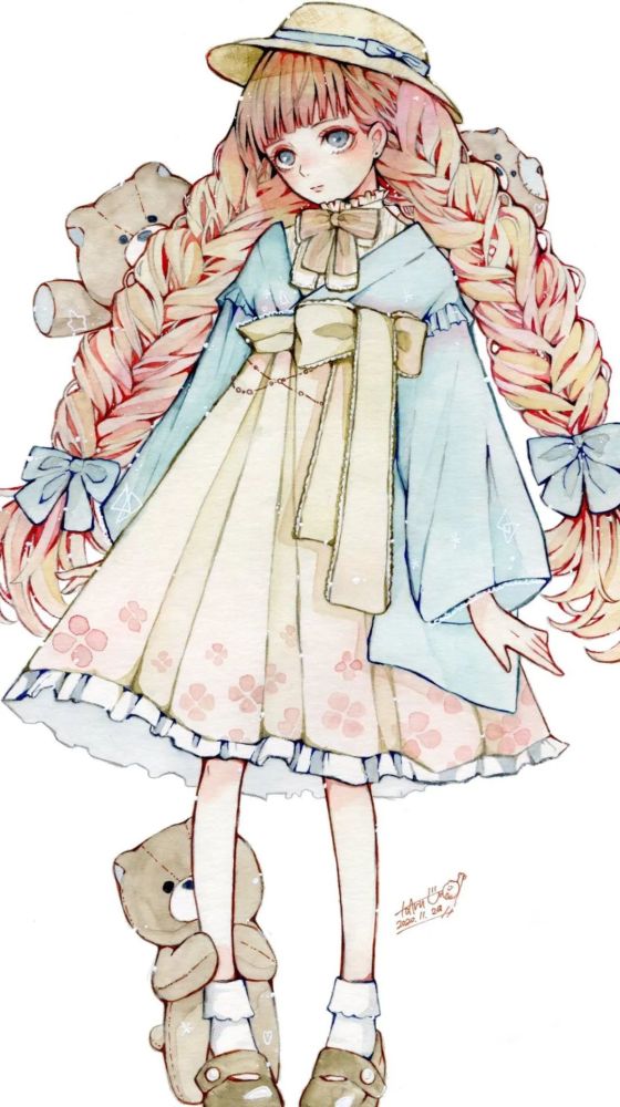 壁纸,马克笔手绘插画