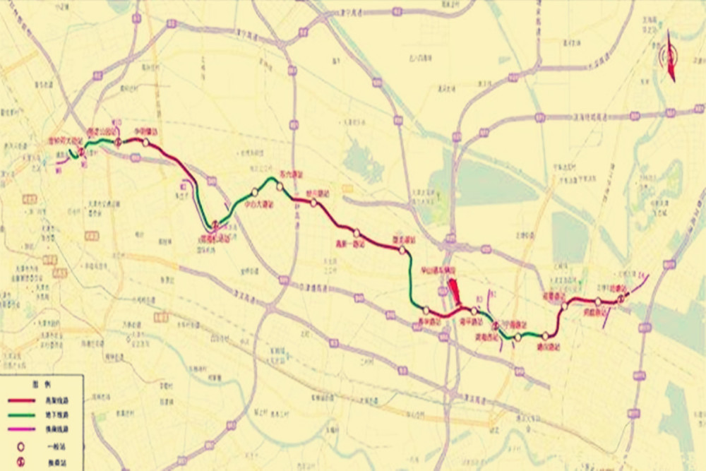 河大街,可以与m5,m6线实现换乘,在终点的北塘站可以与z4线实现换乘