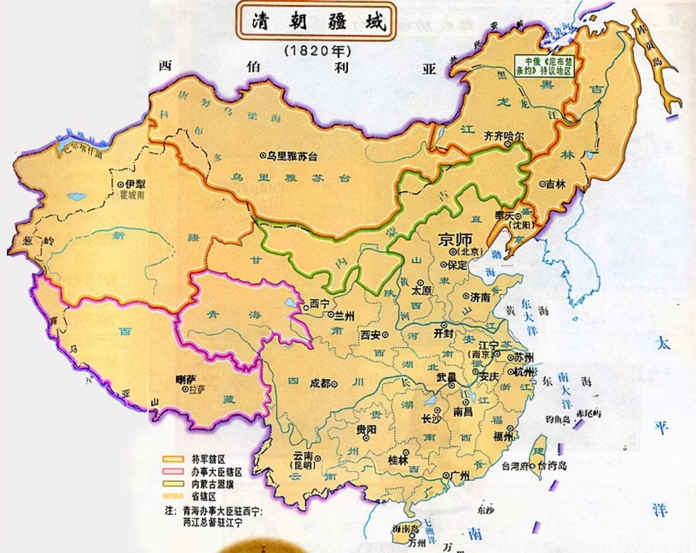 1820年清朝地图