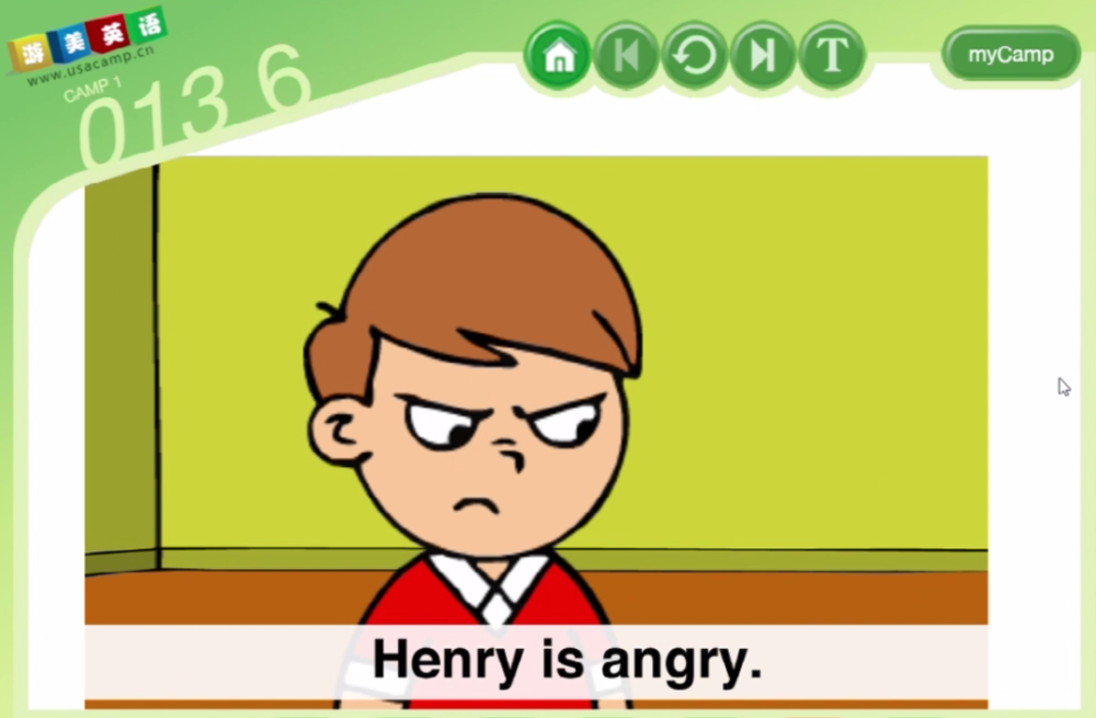 henry is angry. 亨利很生气. "bad dog! go away!