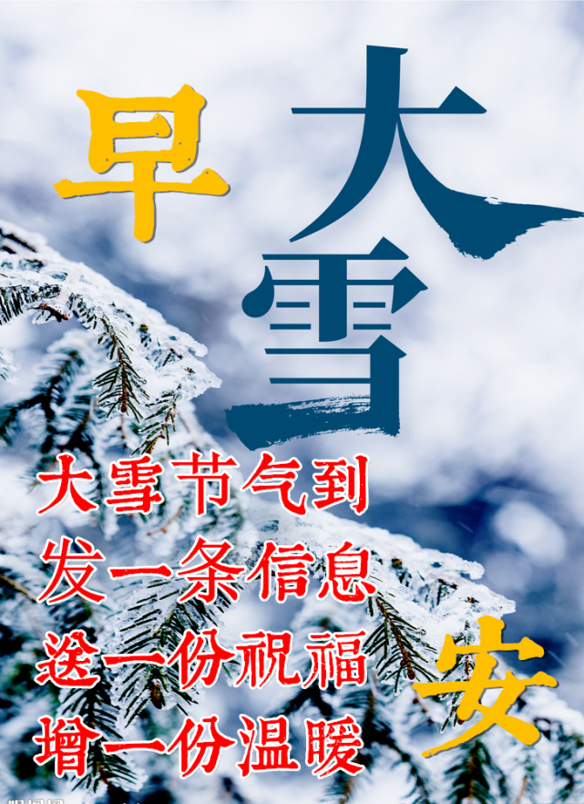 2021最新大雪早上好动态表情图片大全,大雪快乐祝福语!