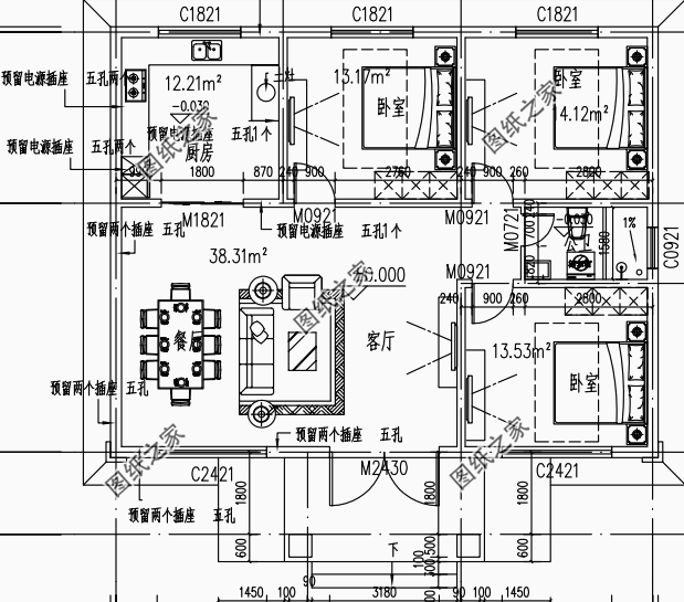 五款经典农村一层一楼建房设计图,盖好比别墅都美