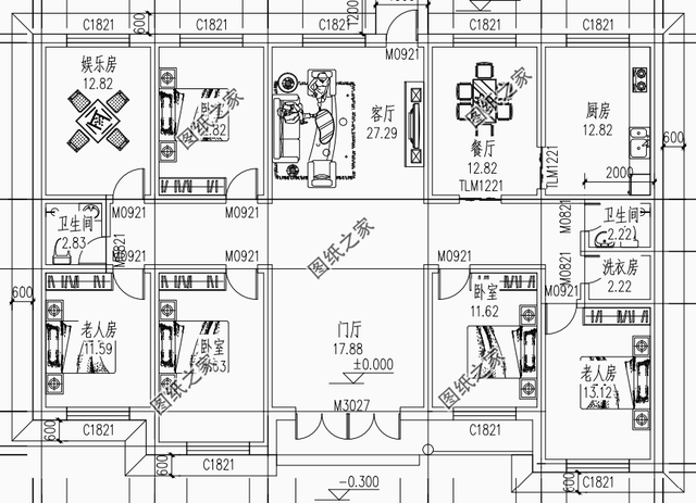 五款经典农村一层一楼建房设计图盖好比别墅都美