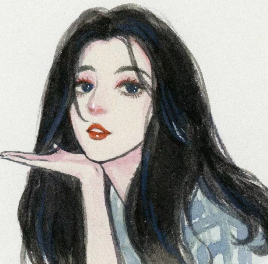 彩绘风格的女生头像