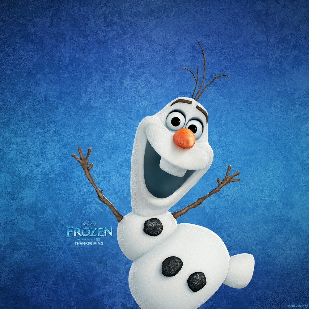 2013年迪士尼动画电影《冰雪奇缘》中的雪人形象