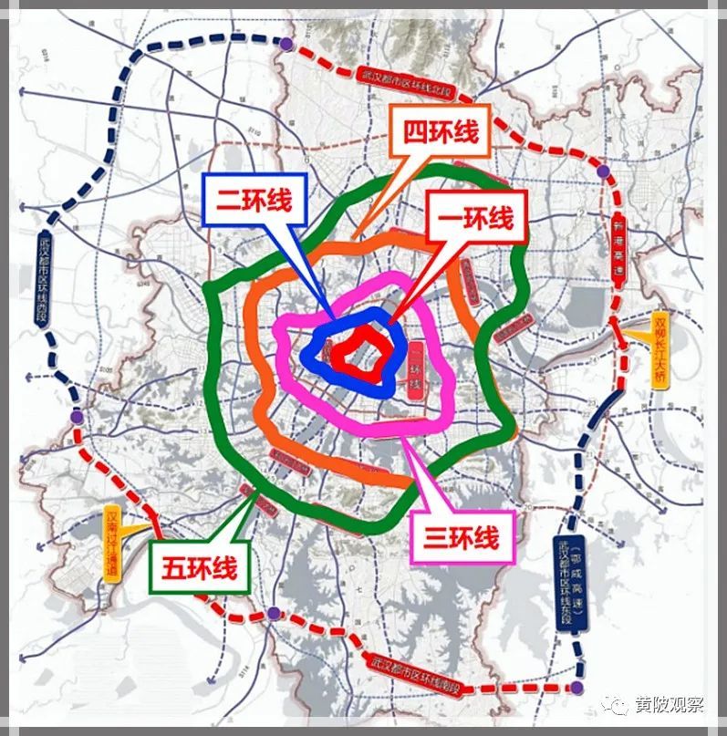 武汉六环线线路图公开,黄陂得到了什么?