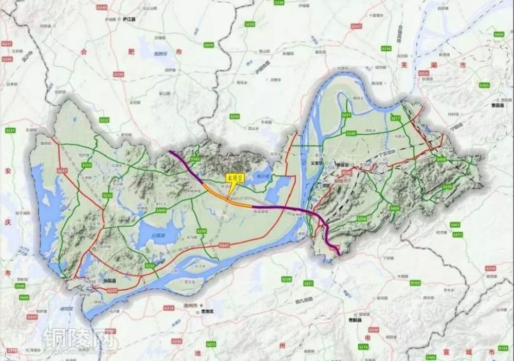 铜陵轨道交通规划4条线路:1号线,2号线,3号线,s2号线