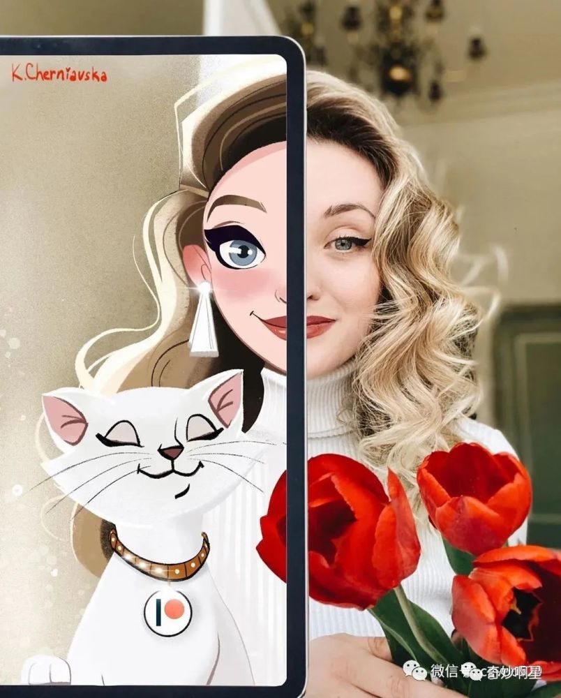 插画师|有意思的半边脸肖像:画师otido_4u的平板插画作品_腾讯新闻