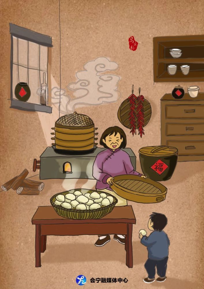 【会宁融媒手绘】难忘那一抹乡愁——蒸馍
