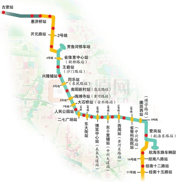 郑州地铁3号线开通倒计时 与8条地钱会合,换乘站达11个