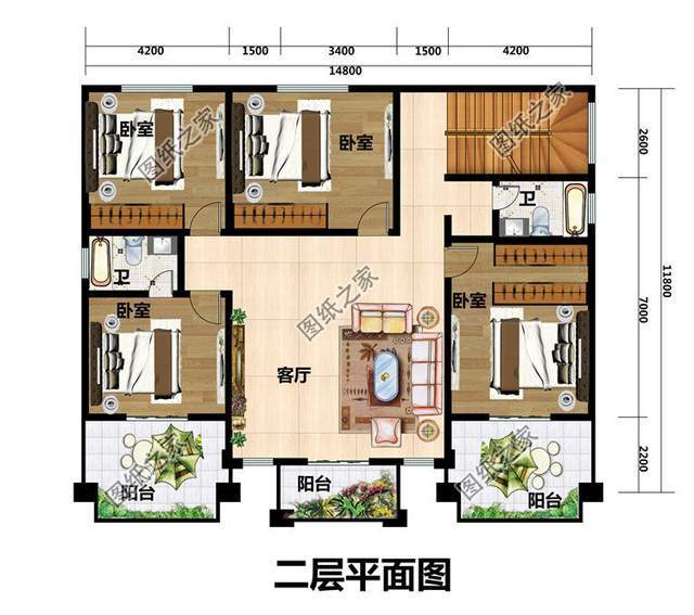 15米×12米农村的建房设计图,大气到没有朋友,你的绝佳选择