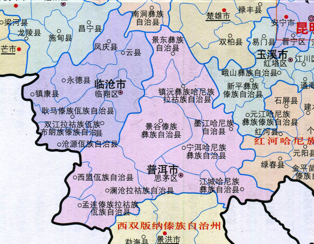 普洱市10区县人口一览:澜沧县51万,宁洱县19万