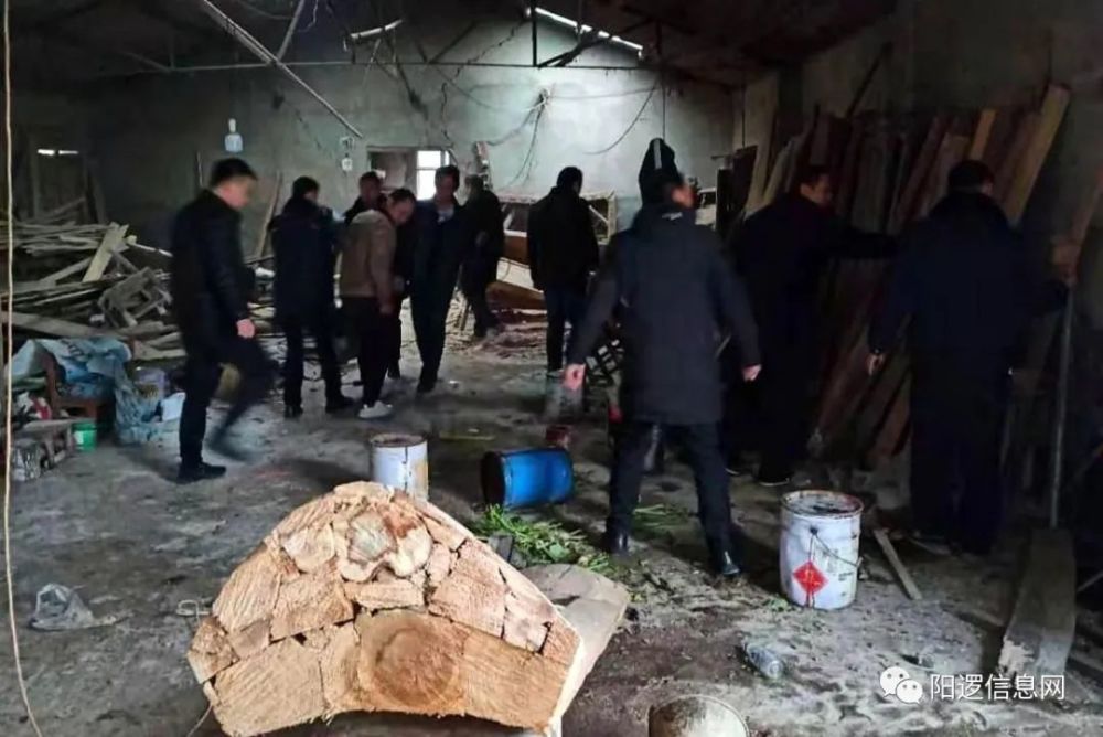 武汉市新洲区李集街,一处违法建设被拆除