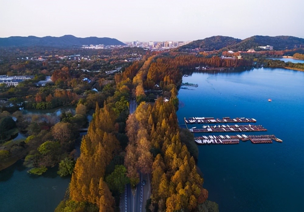 西湖秋天最美的路,与苏堤,白堤齐名,附近有23处历史文化景观