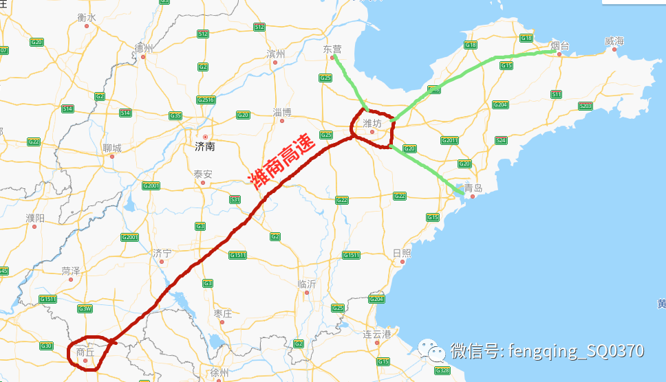 但是在山东中长期高速公路建设规划中,还没有潍商高速这条东北西南大