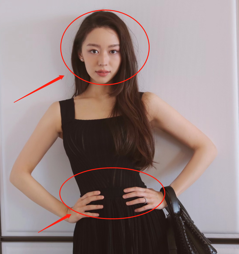 吉娜怀孕7个月后再无蚂蚁腰?穿礼服少女感十足,胳膊纤瘦但孕肚明显