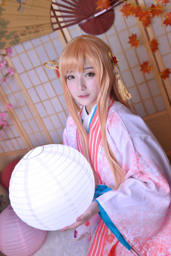 刀剑神域亚丝娜和服cosplay