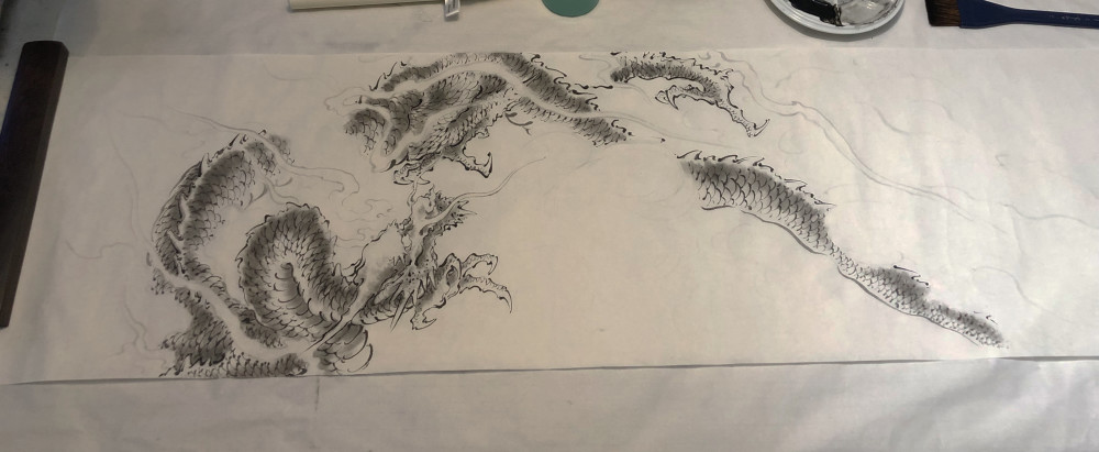 当代画家画龙作品国画龙图片——由龙