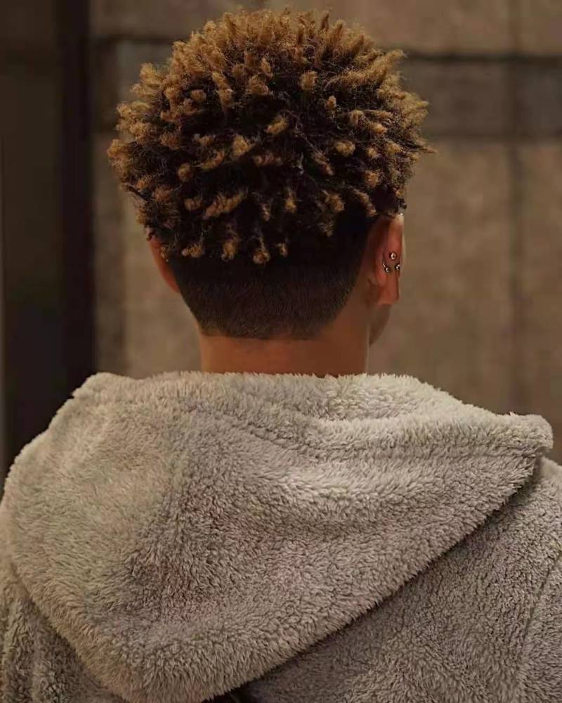 2020流行男士发型黑人烫钢丝球超火渣男锡纸烫热度不减