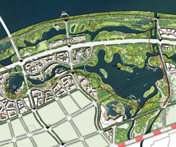 约3450亩大泽湖城市湿地公园概念图