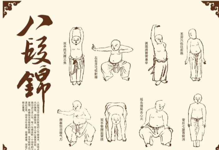 八段锦动作图解——两手托天理三焦